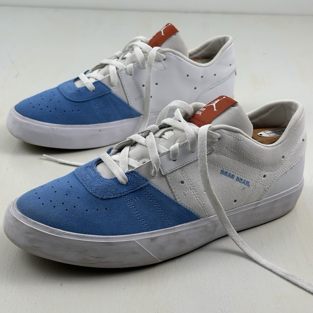 Nike Air Jordan Series 02 Dear Dean Shoes Men Sz 11.5 Blue White Suede Sneakers